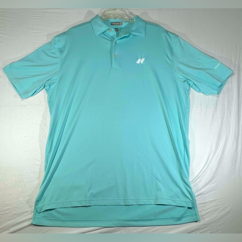 PETER MILLAR Polo Mens Large Green Golf Summer Comfort Performance golf